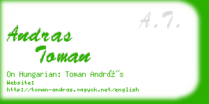 andras toman business card